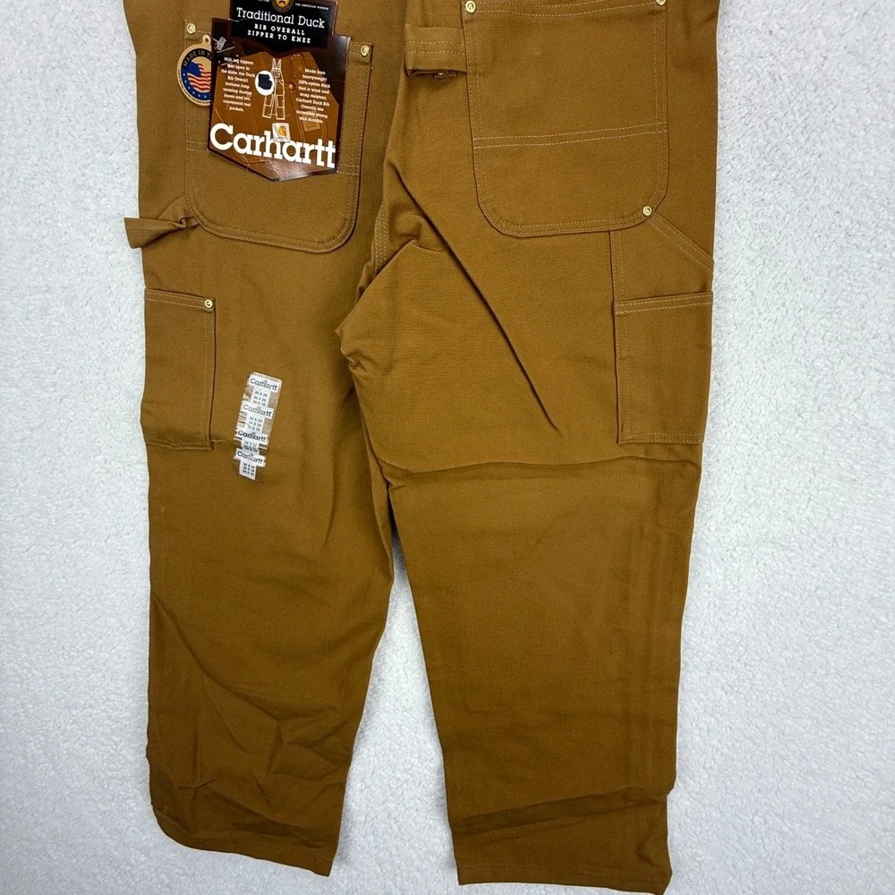 Carhartt Traditional Duck Bib Overalls Mens 36x30 R05 BRN Brown USA NWT NOS